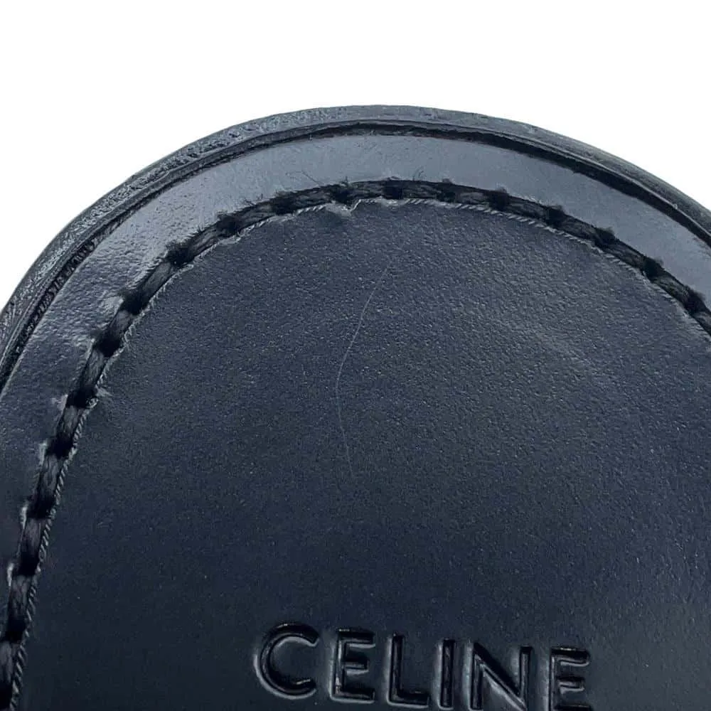 CELINE Leo Strappy Sandals Black346742208C Canvas Leather Rubber Size 41