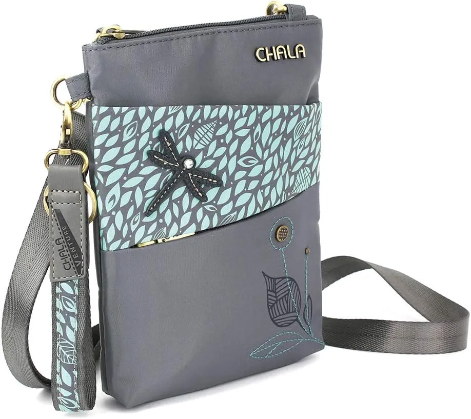 CHALA Venture Evolution RFID Cell Phone Purse - Women Nylon/Faux Leather Xbody Handbag with Adjustable Strap