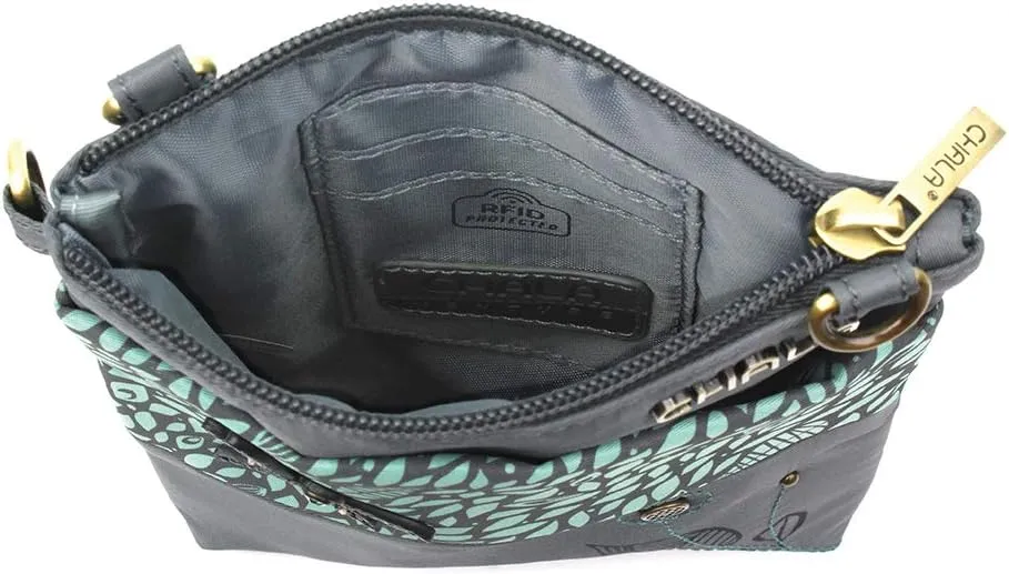 CHALA Venture Evolution RFID Cell Phone Purse - Women Nylon/Faux Leather Xbody Handbag with Adjustable Strap