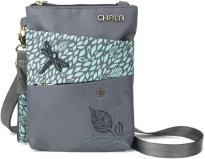 CHALA Venture Evolution RFID Cell Phone Purse - Women Nylon/Faux Leather Xbody Handbag with Adjustable Strap