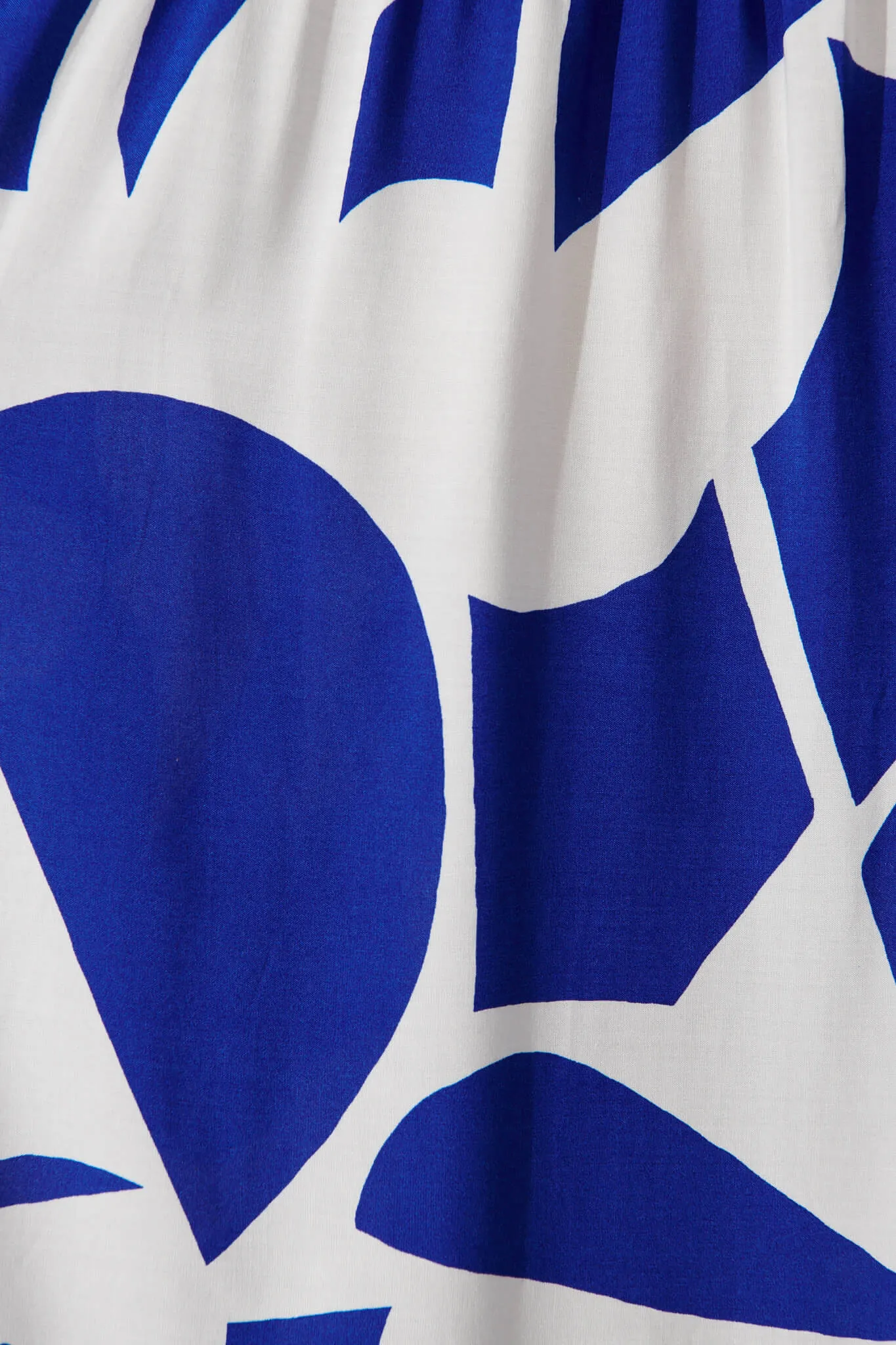 Clairie Maxi Dress In Cobalt With White Geometric Print