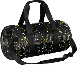 Classic Music Notes Travel Duffle Bag Gym Bag for Women Men Lightweight Carry on Duffel Bag for Sports Gyms Weekend Getaway