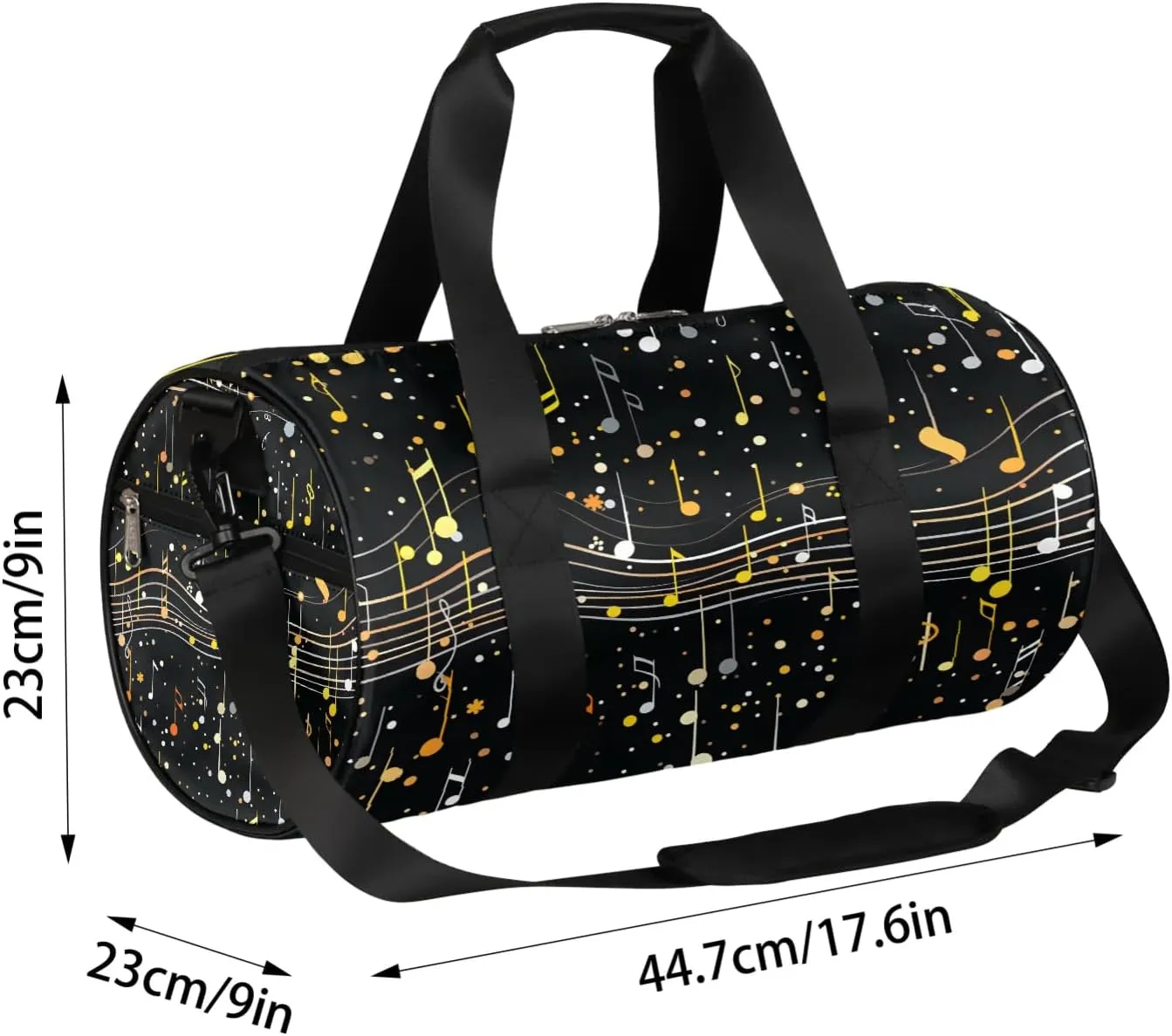 Classic Music Notes Travel Duffle Bag Gym Bag for Women Men Lightweight Carry on Duffel Bag for Sports Gyms Weekend Getaway