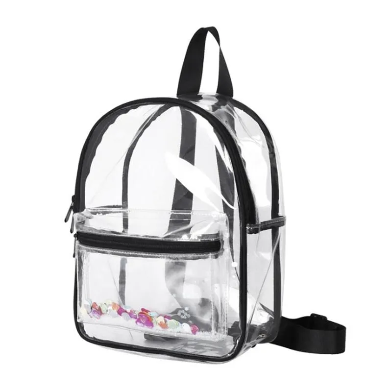 Clear Back Pocketed Backpack