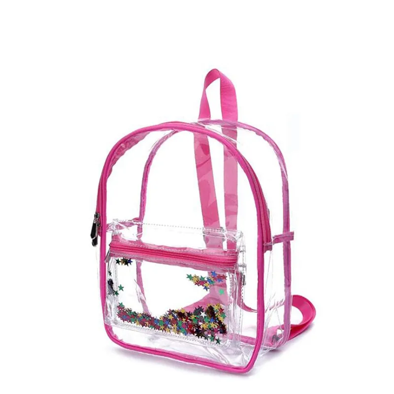 Clear Back Pocketed Backpack