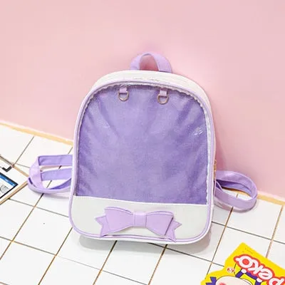 Clear Back Pocketed Backpack
