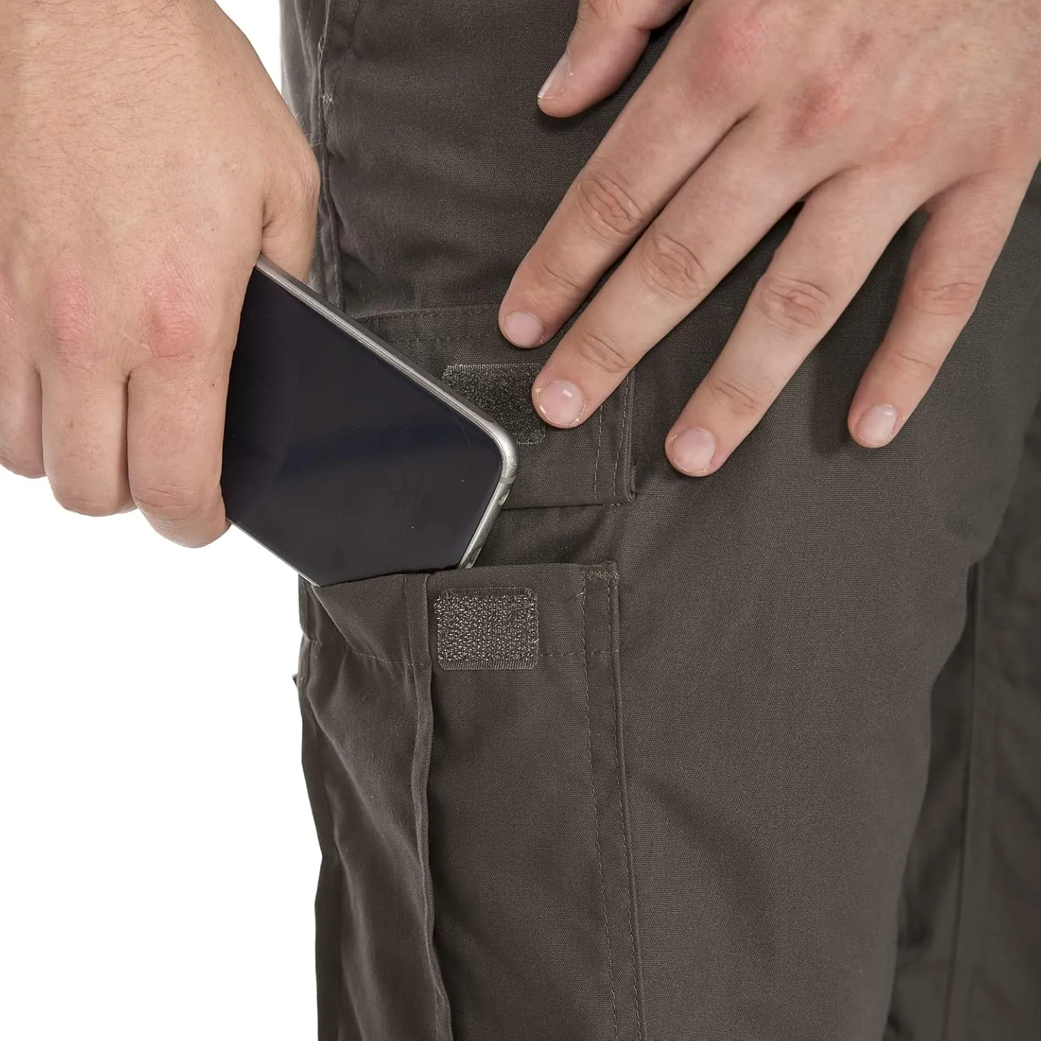 Clifton Active Mens Cotton Pants Belted Quick Drying Trousers