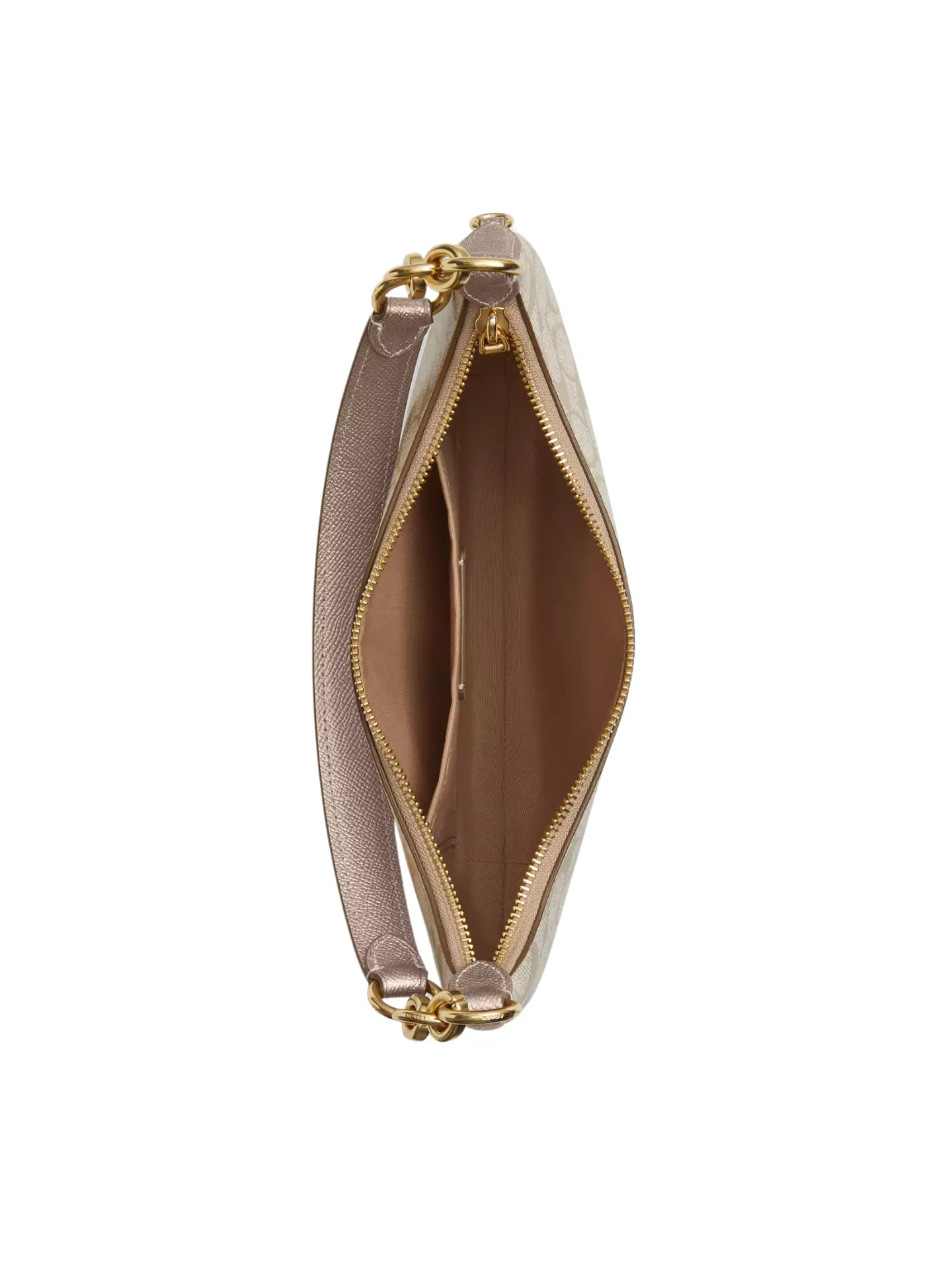 Coach Payton Hobo In Signature Metallic Canvas Champagne Multi