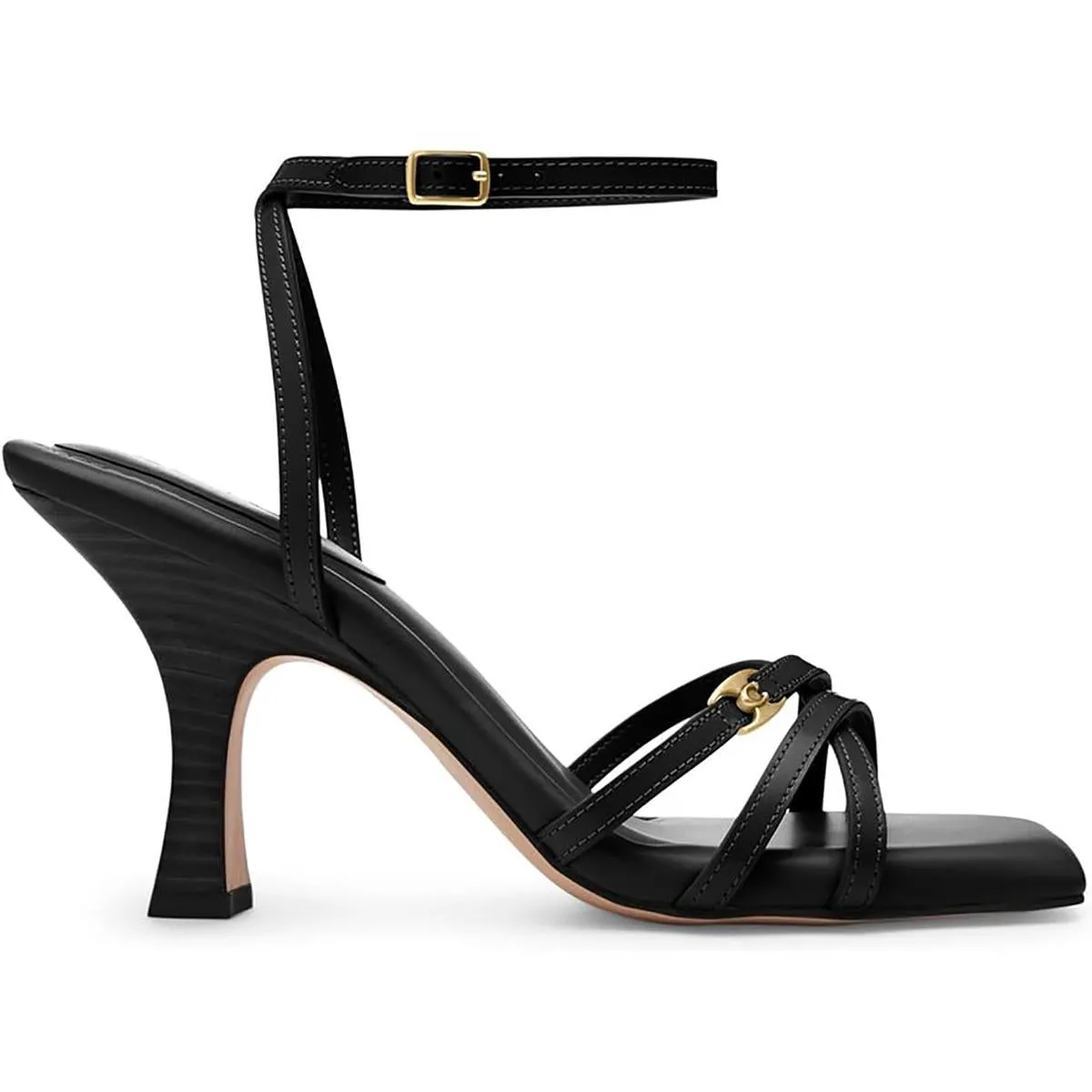 Coach Womens Kelsey Strappy Leather Heels