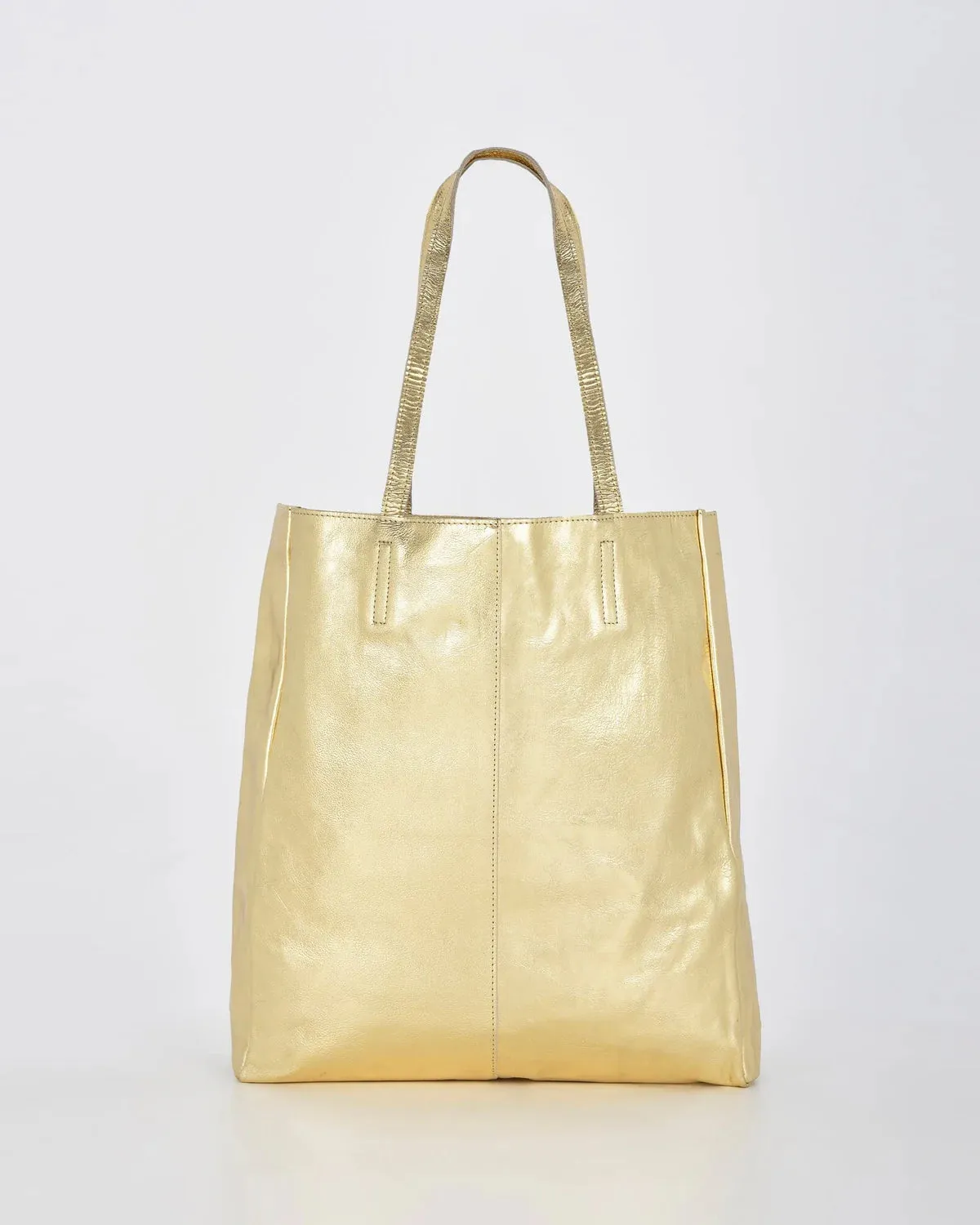 Cobb and Co - Venus - Metallic Leather Tote Bag - Champagne