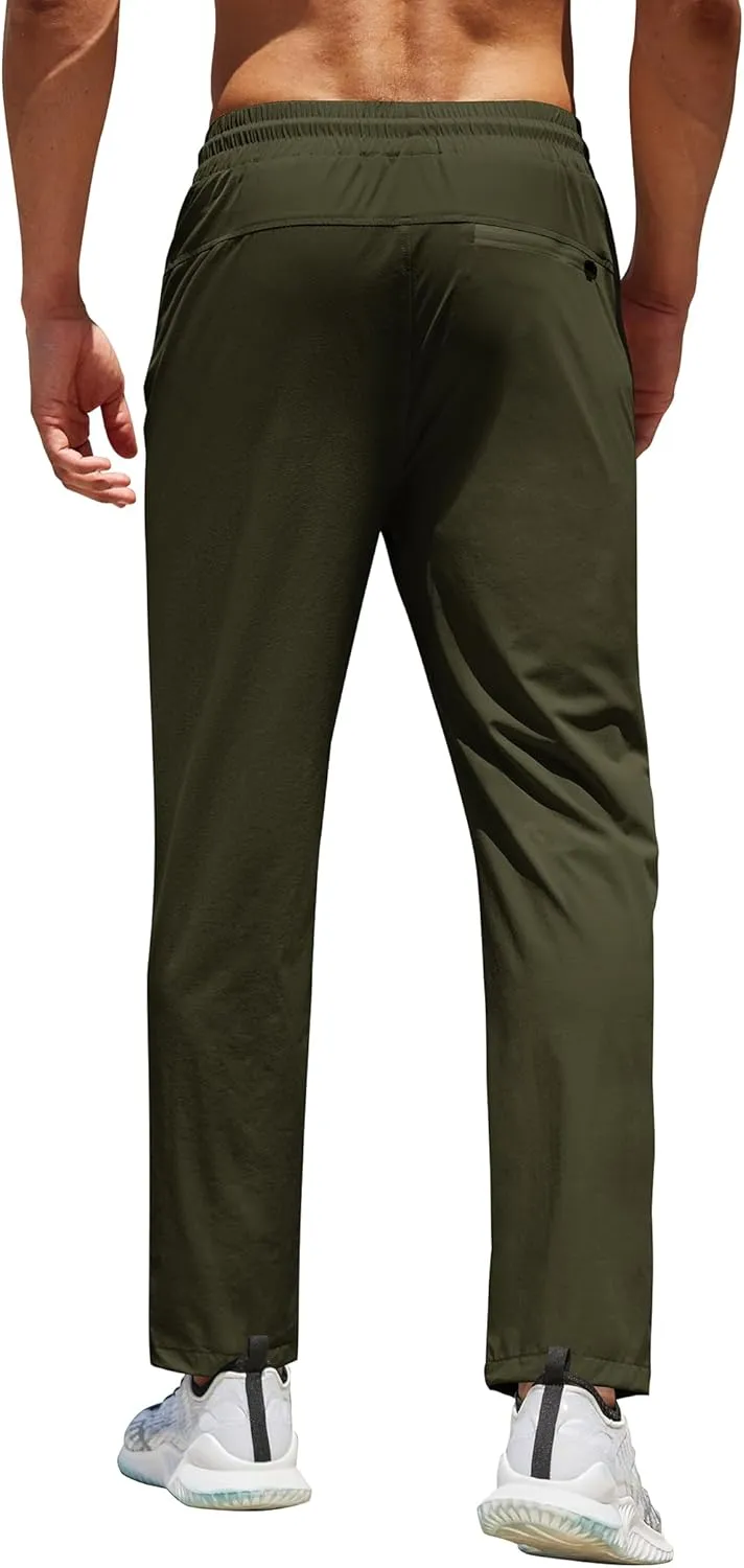 COOFANDY Men's Hiking Pants Lightweight Athletic Pants Quick Dry Active Running Joggers with Zipper Pockets