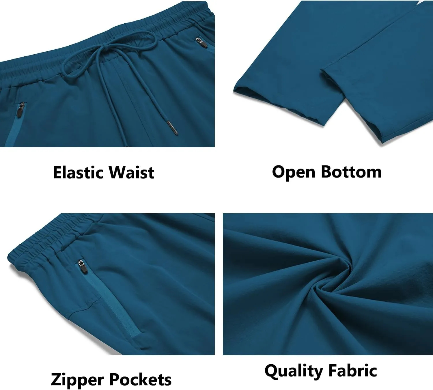 COOFANDY Men's Hiking Pants Lightweight Athletic Pants Quick Dry Active Running Joggers with Zipper Pockets