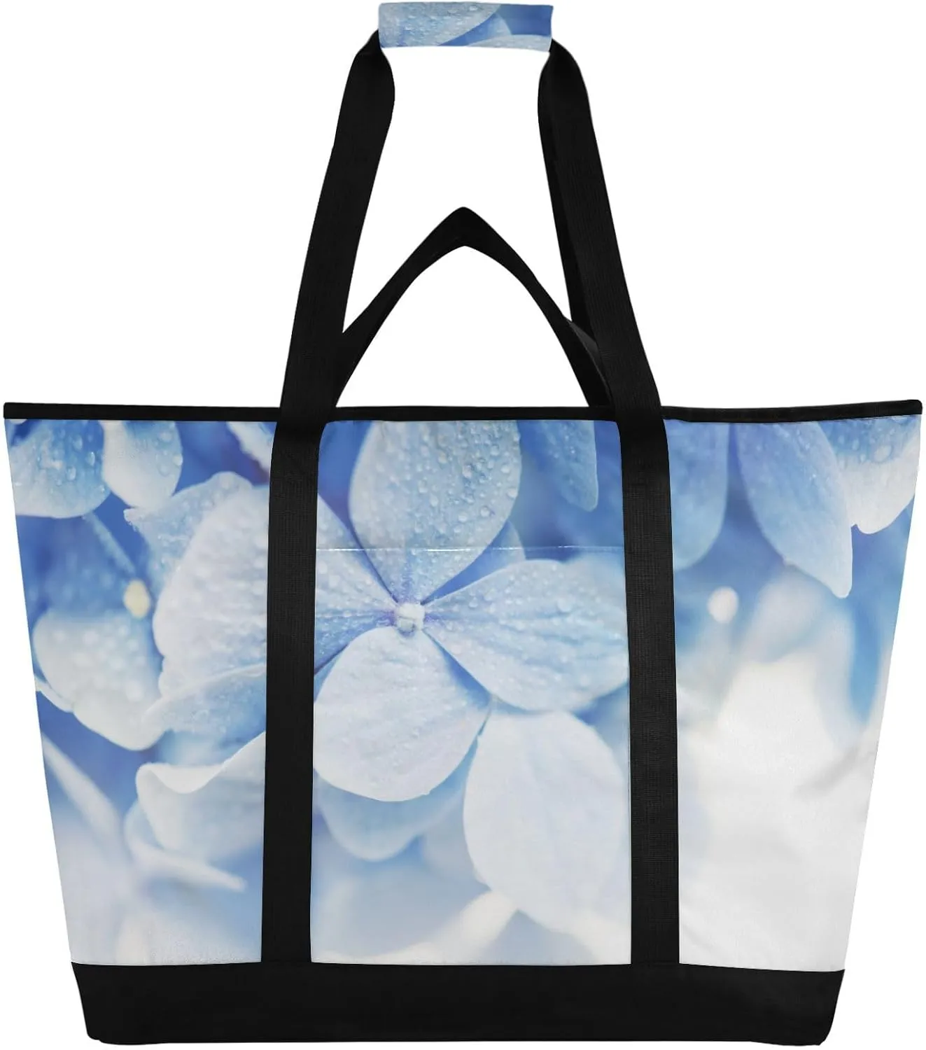 Cooler Bags Large Large Reusable Grocery Tote for Picnic Travel Collapsible Cold Bag Perfect for Transporting Hot or Cold Food Travel Insulated Bag or Beach Cooler Bags Droplet on The Hydrangea