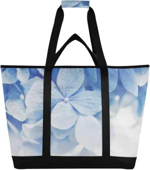 Cooler Bags Large Large Reusable Grocery Tote for Picnic Travel Collapsible Cold Bag Perfect for Transporting Hot or Cold Food Travel Insulated Bag or Beach Cooler Bags Droplet on The Hydrangea