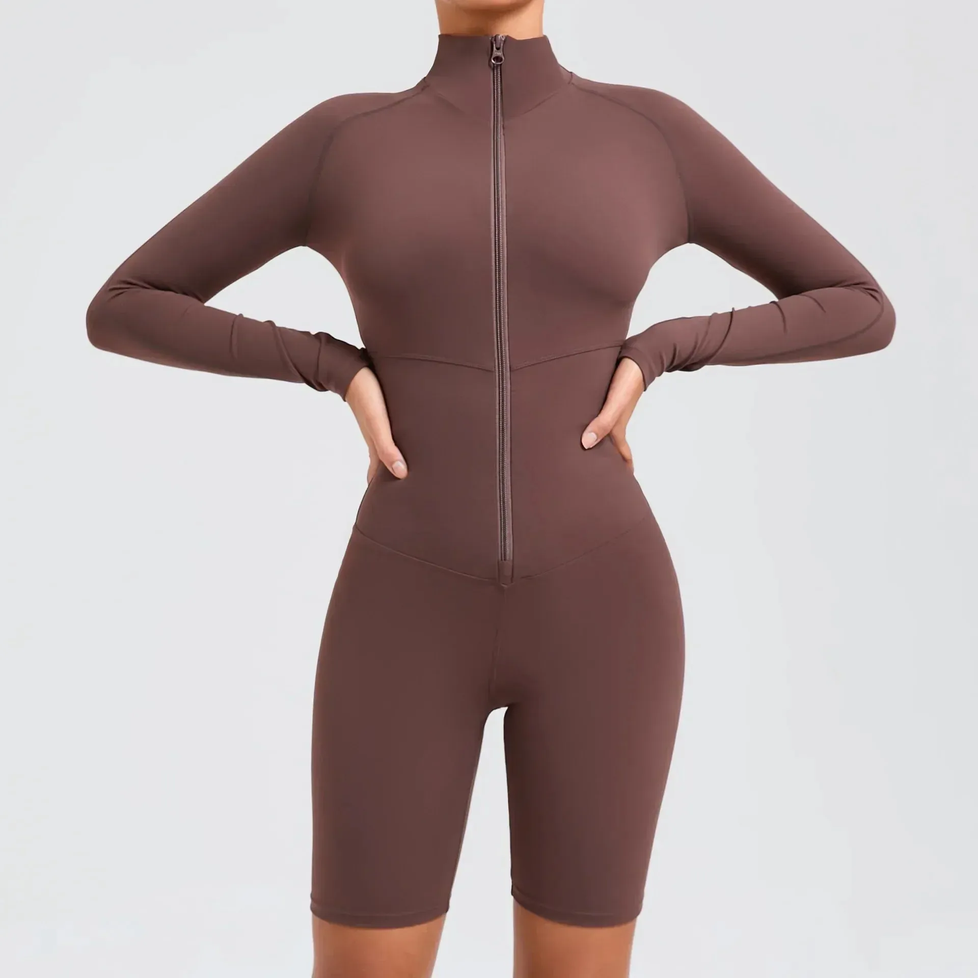 Core Longsleeve Zip Romper