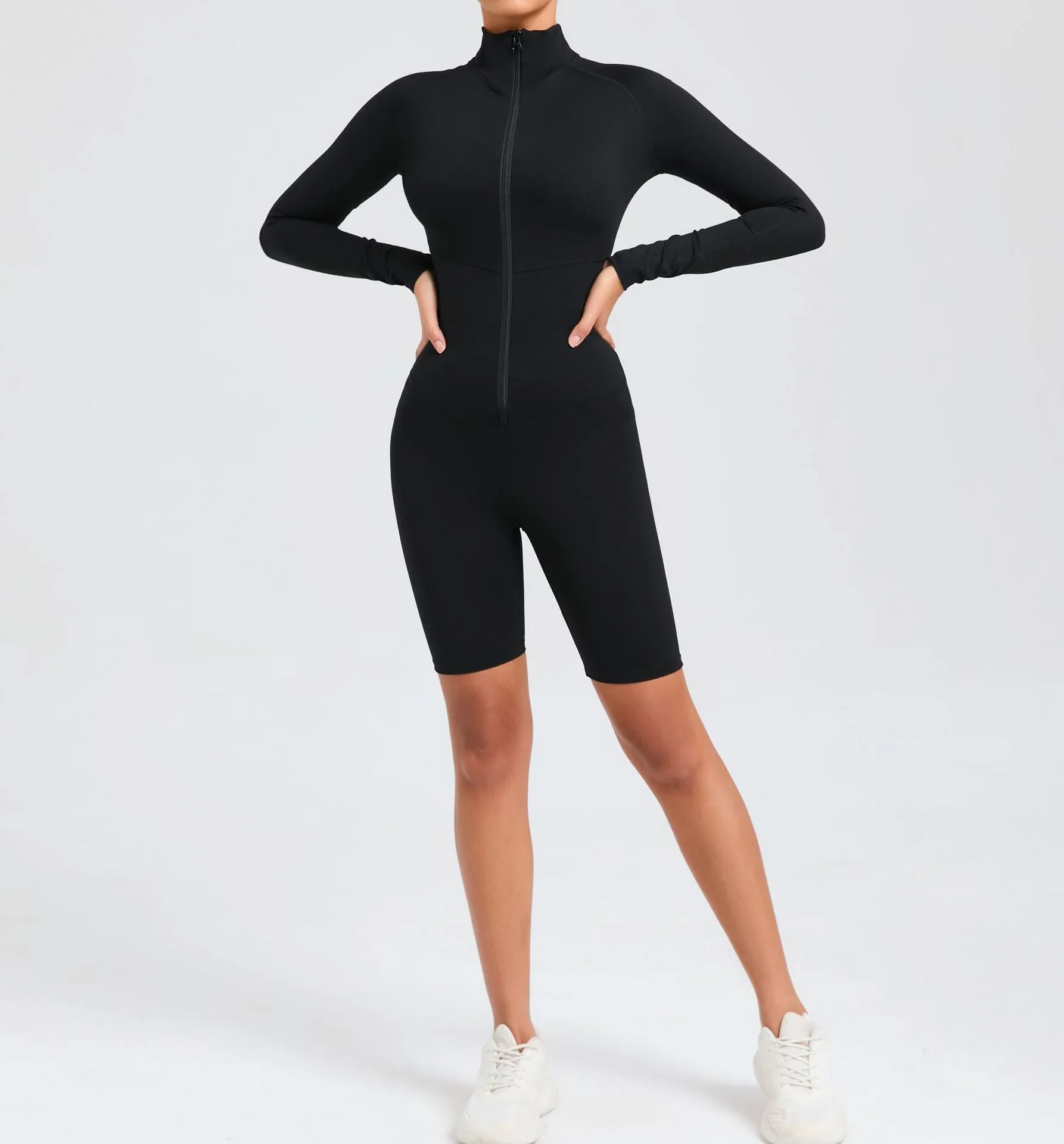 Core Longsleeve Zip Romper