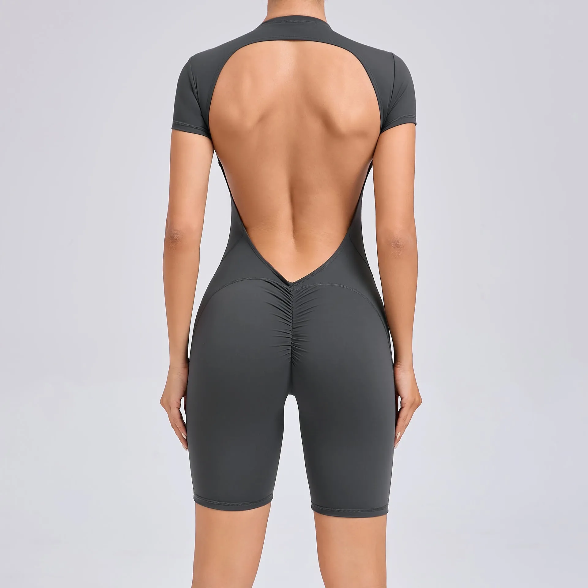 Core Open Back Zip Romper