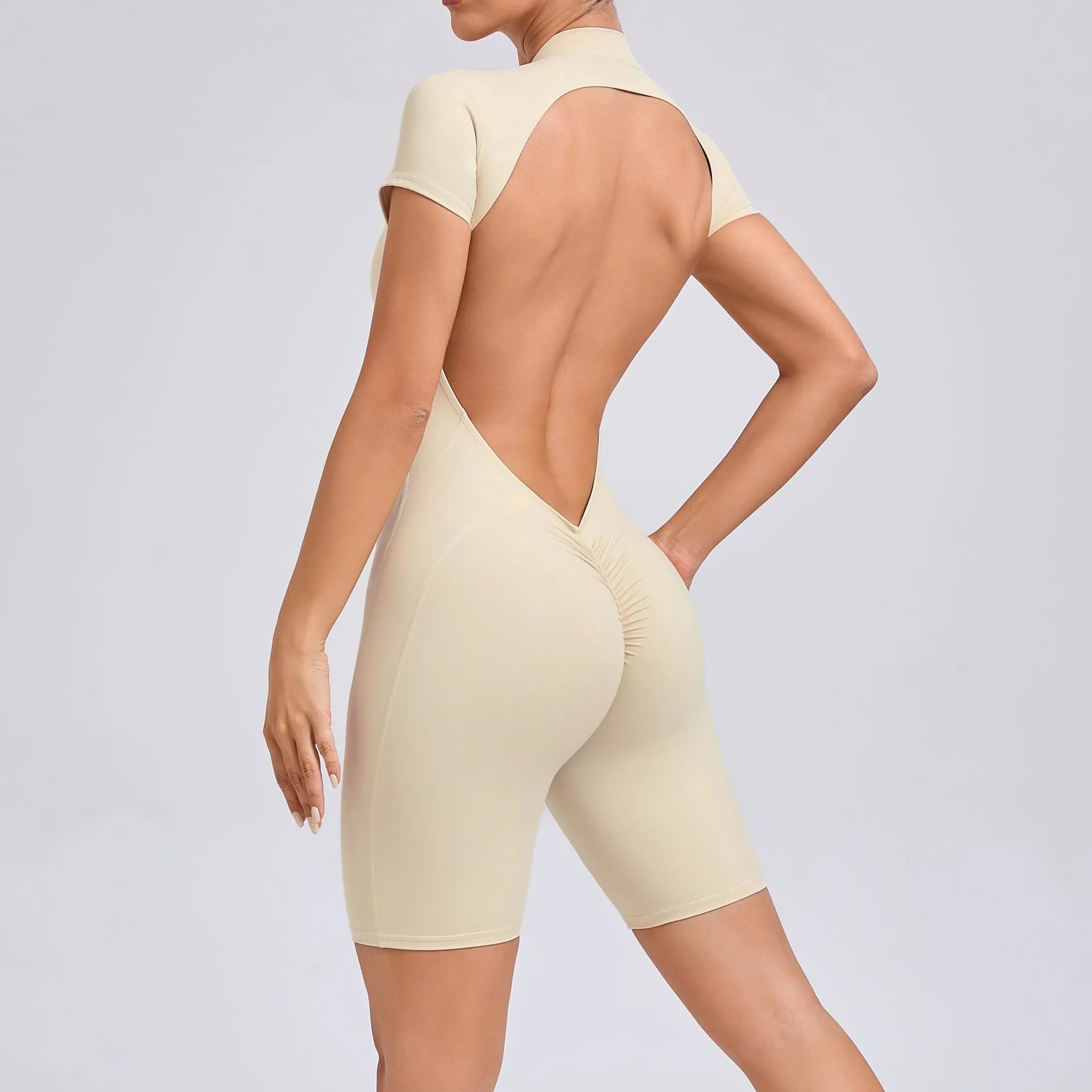 Core Open Back Zip Romper