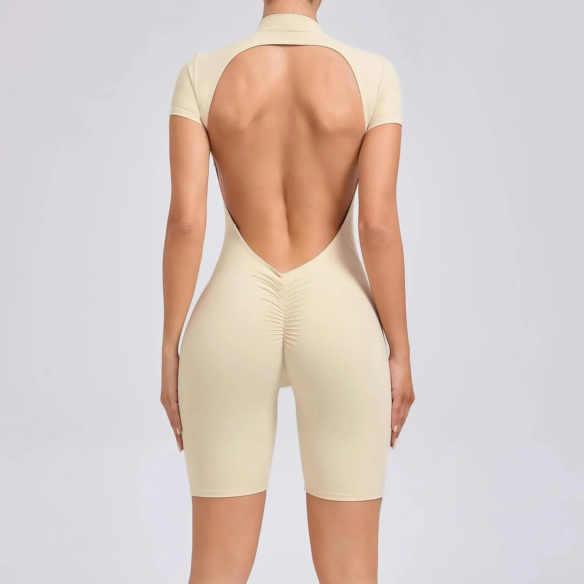 Core Open Back Zip Romper