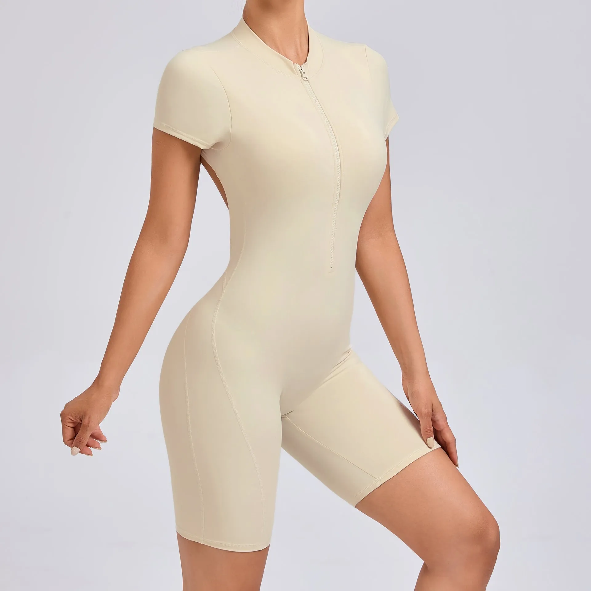 Core Open Back Zip Romper
