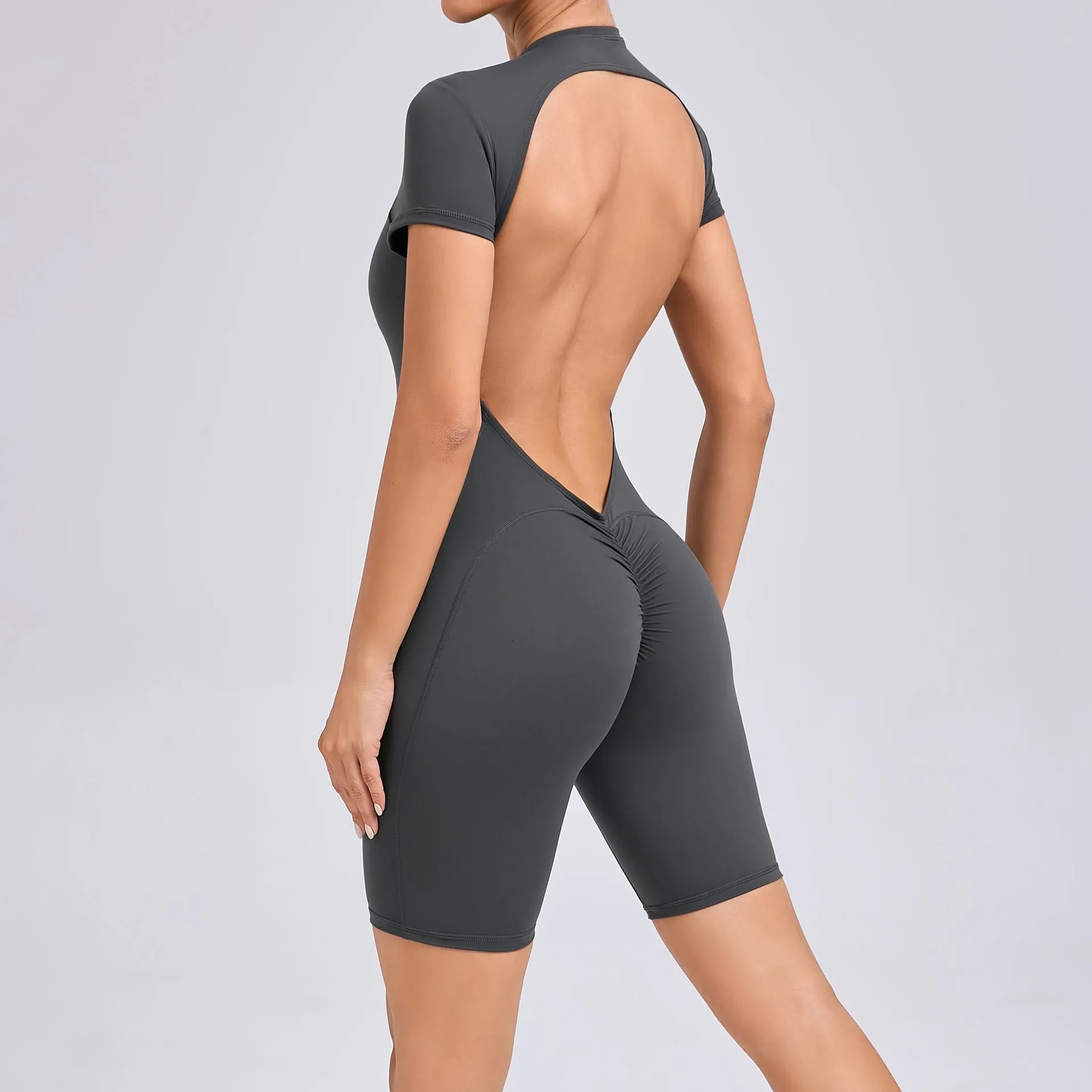 Core Open Back Zip Romper
