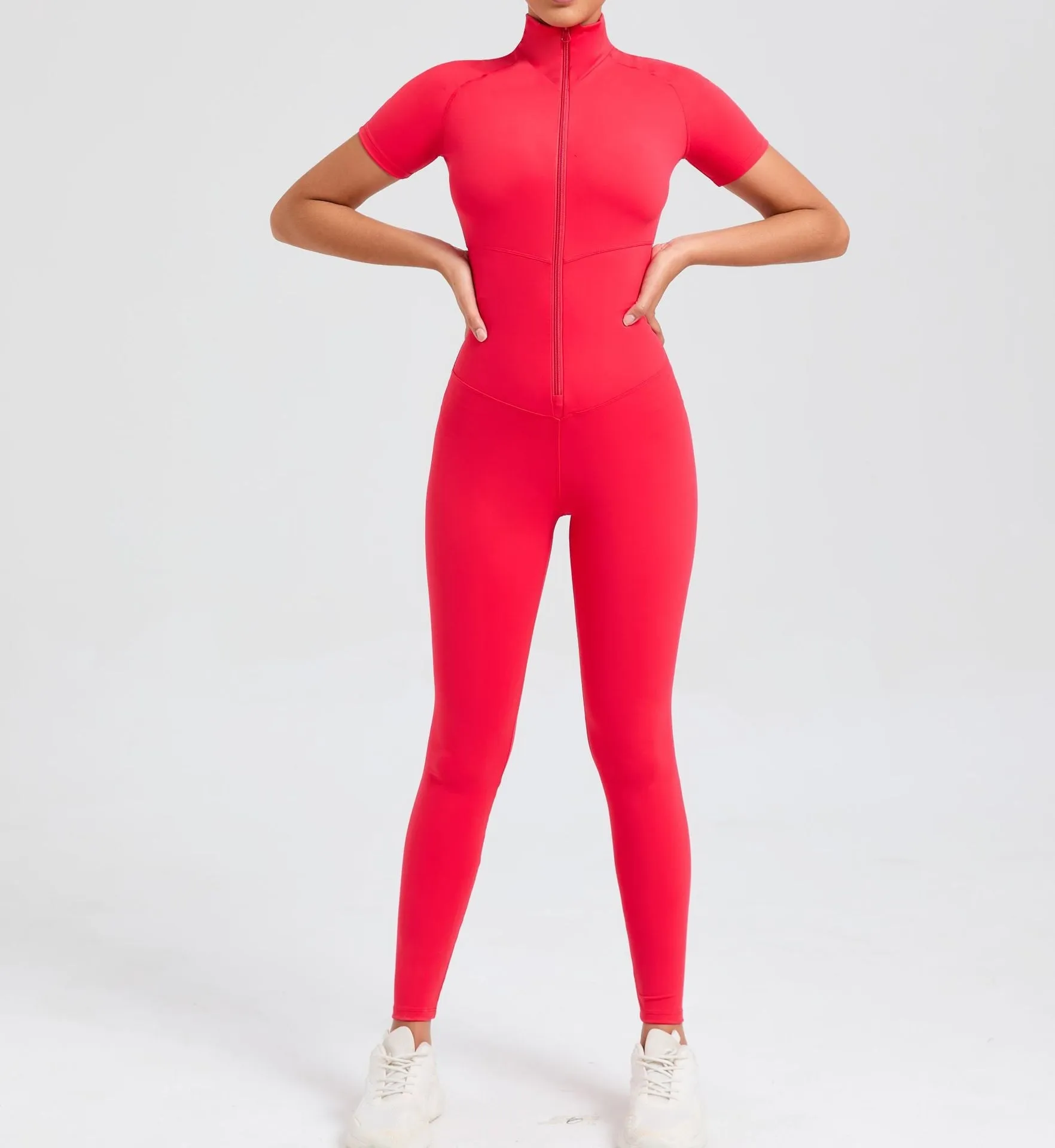 Core T-Sleeve Zip Jumpsuit