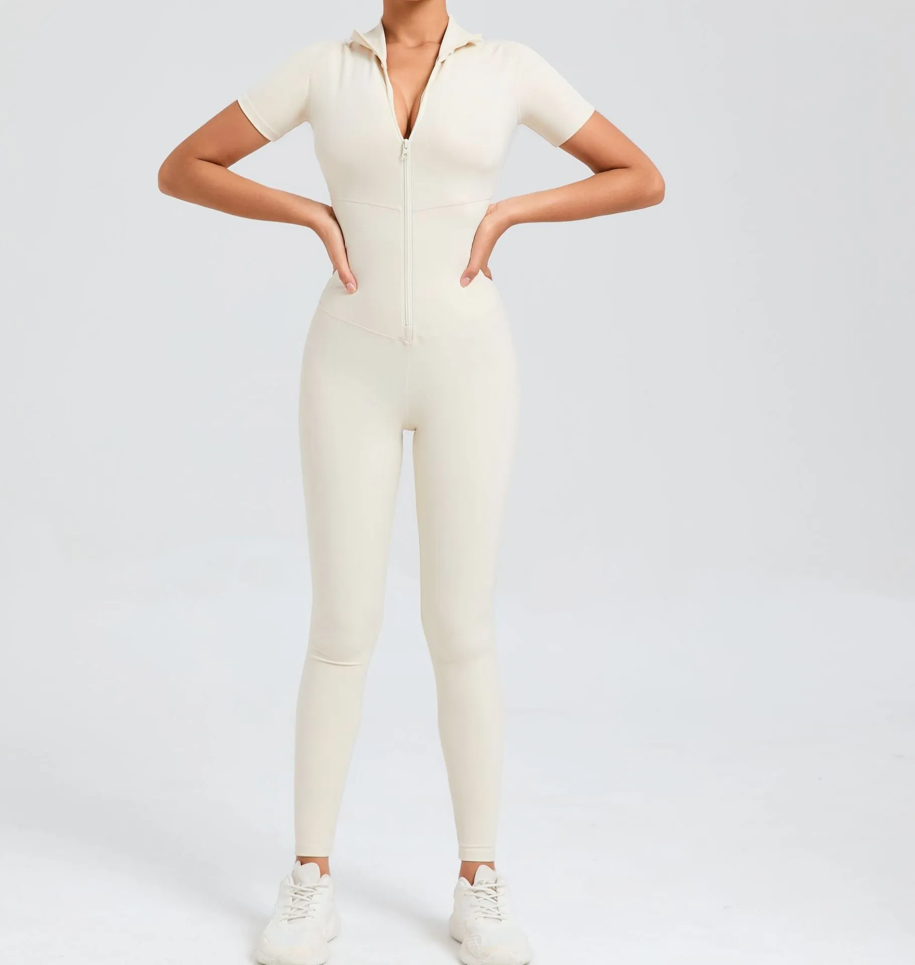 Core T-Sleeve Zip Jumpsuit