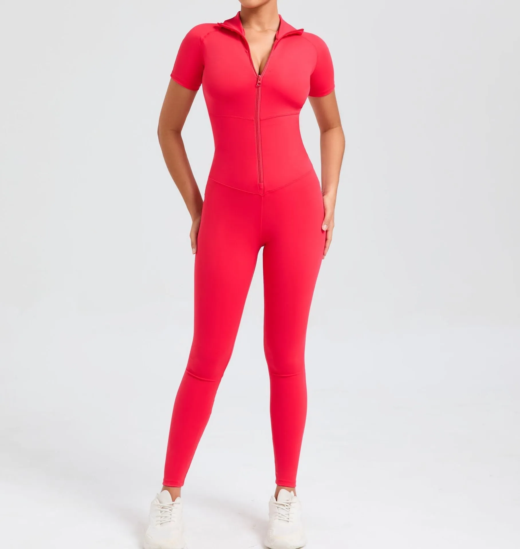 Core T-Sleeve Zip Jumpsuit