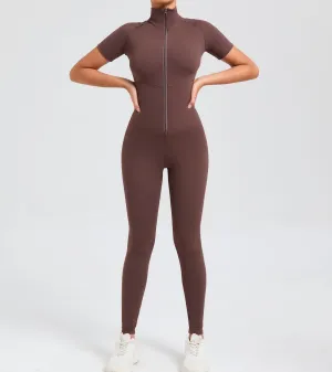 Core T-Sleeve Zip Jumpsuit