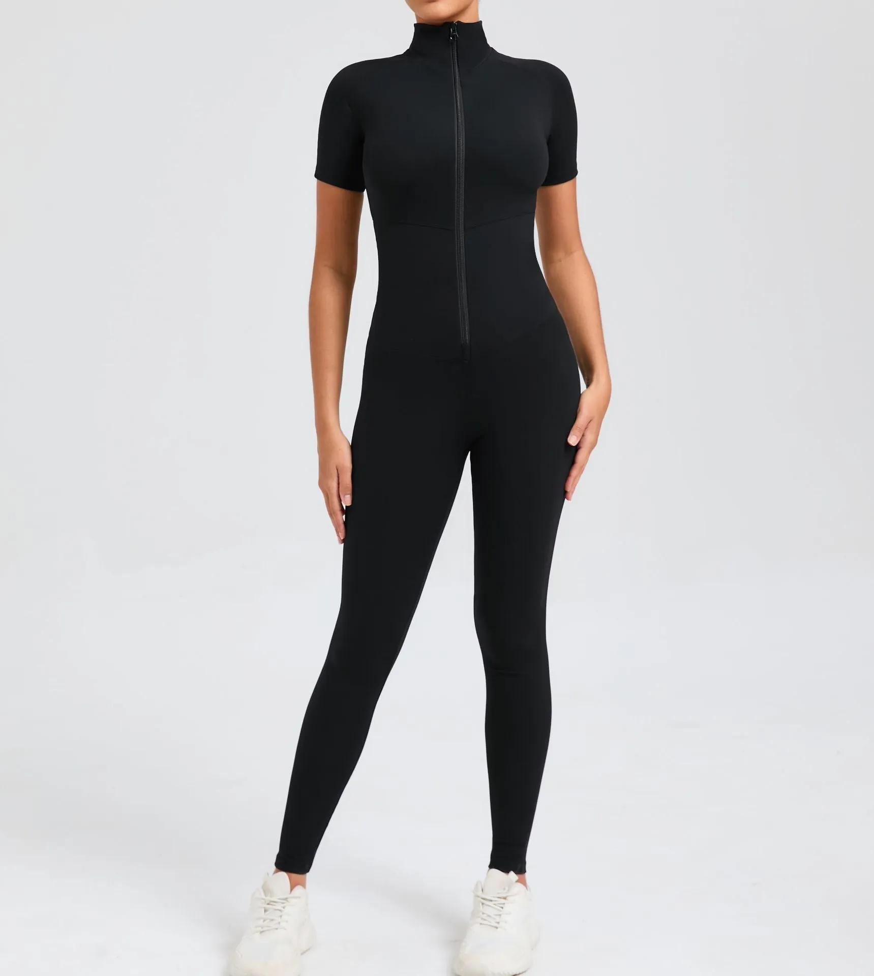 Core T-Sleeve Zip Jumpsuit