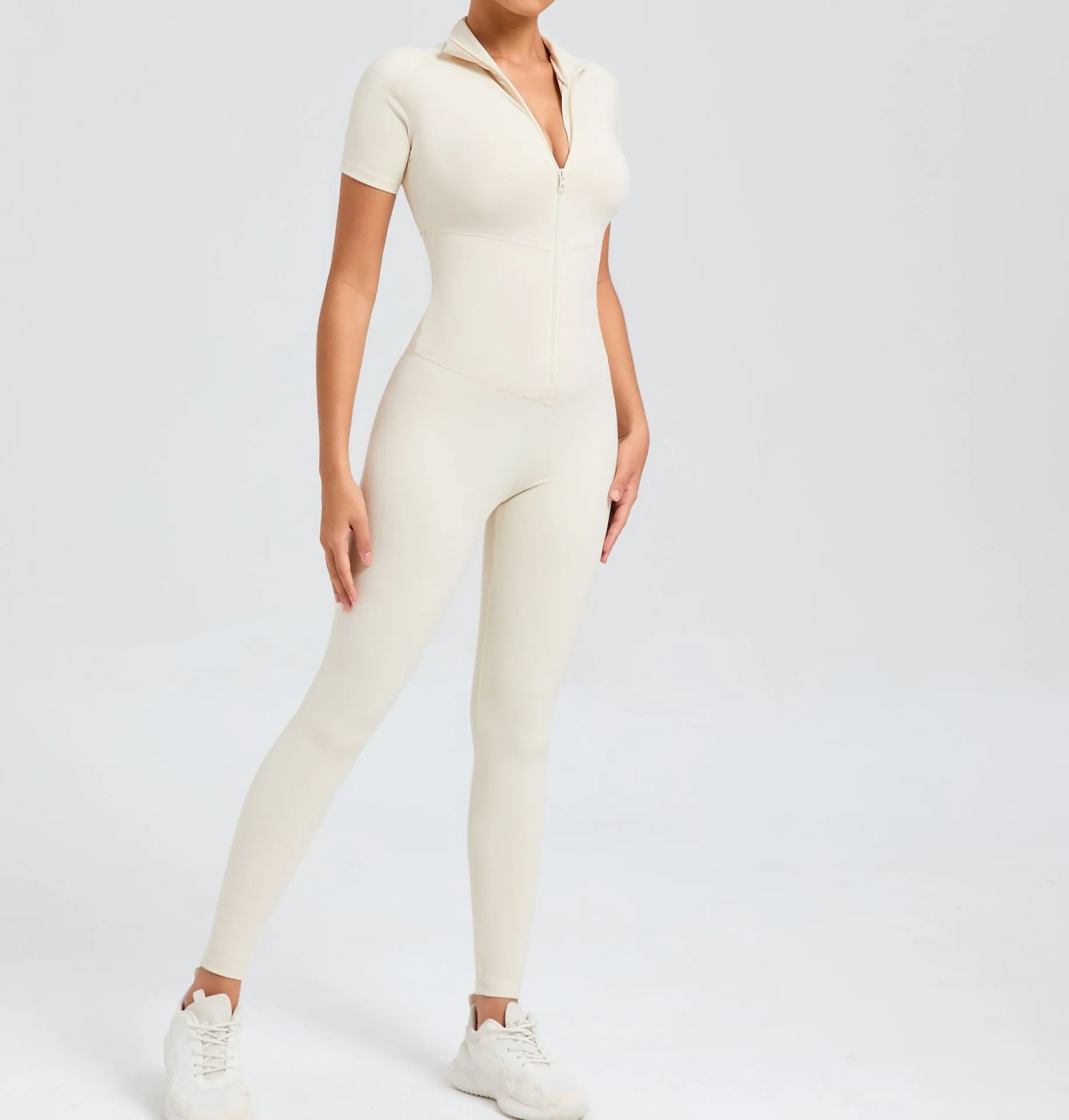 Core T-Sleeve Zip Jumpsuit