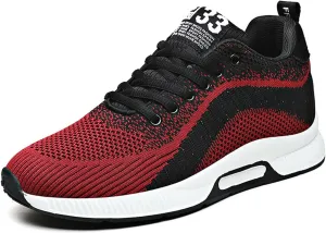 Couple Men's Elevator Casual Mesh Trainers Lightweight Breathable Lace Up Sports Shoes with Hidden Lift Heel for Men 10 Cm Vintage Sneaker