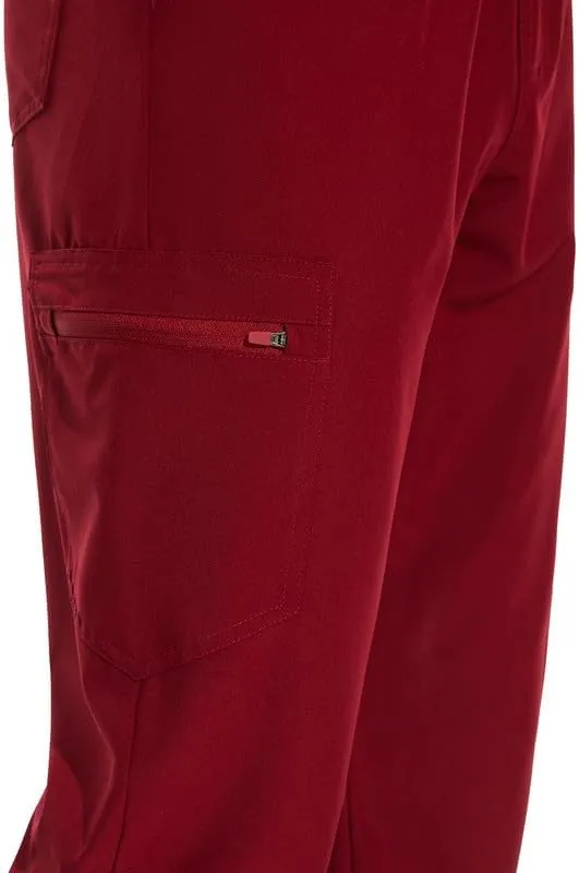 COZYFIT Scrub Pants for Men - Slim Jogger Pants with 5 Pockets, Yoga Waistband, Anti-Wrinkle Scrubs for Men