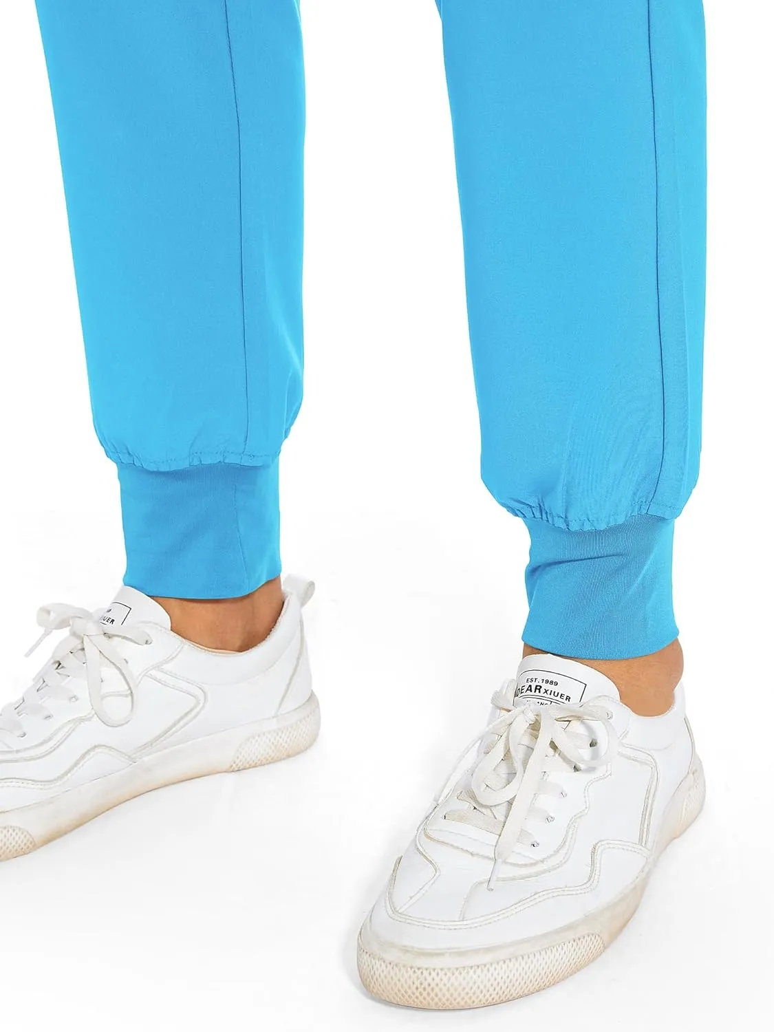 COZYFIT Scrub Pants for Men - Slim Jogger Pants with 5 Pockets, Yoga Waistband, Anti-Wrinkle Scrubs for Men