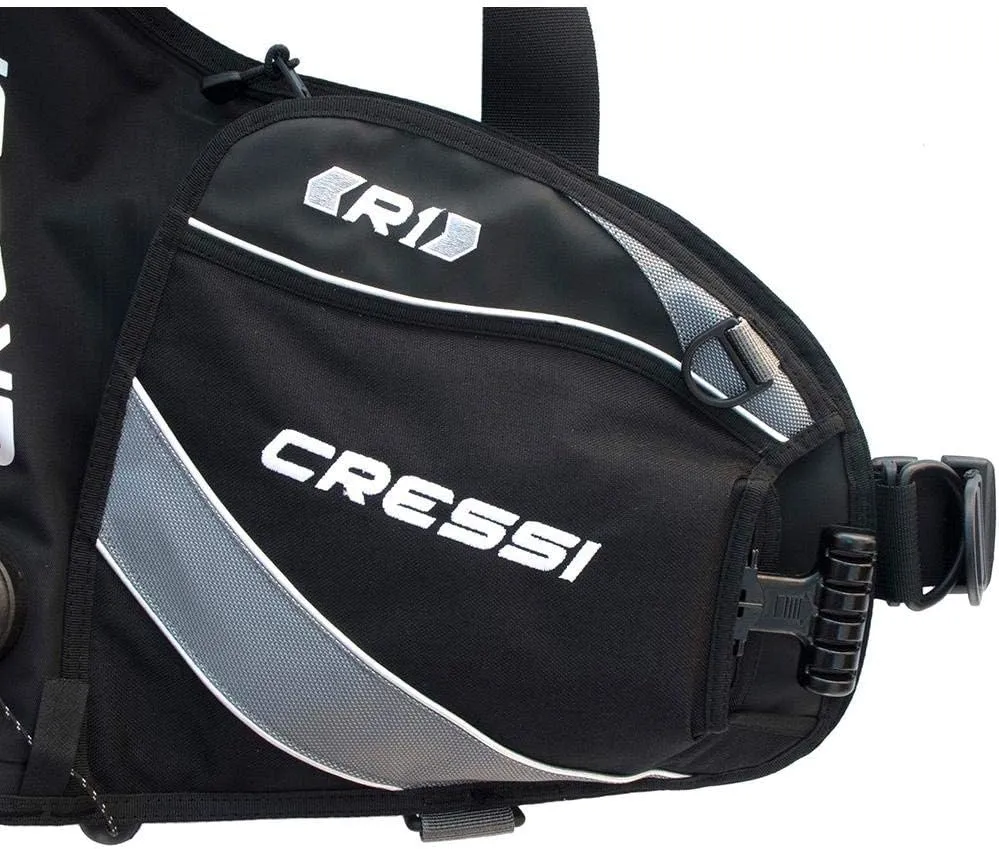 Cressi Lightweight Scuba Diving Jacket BCD with Integrated Movable Weight Pockets and 3 Exhaust Valves: R1: Designed in Italy