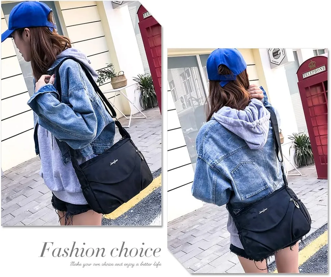 Crossbody Bag for Women Waterproof Nylon Shoulder Bag Messenger Bag Casual Handbag Purse