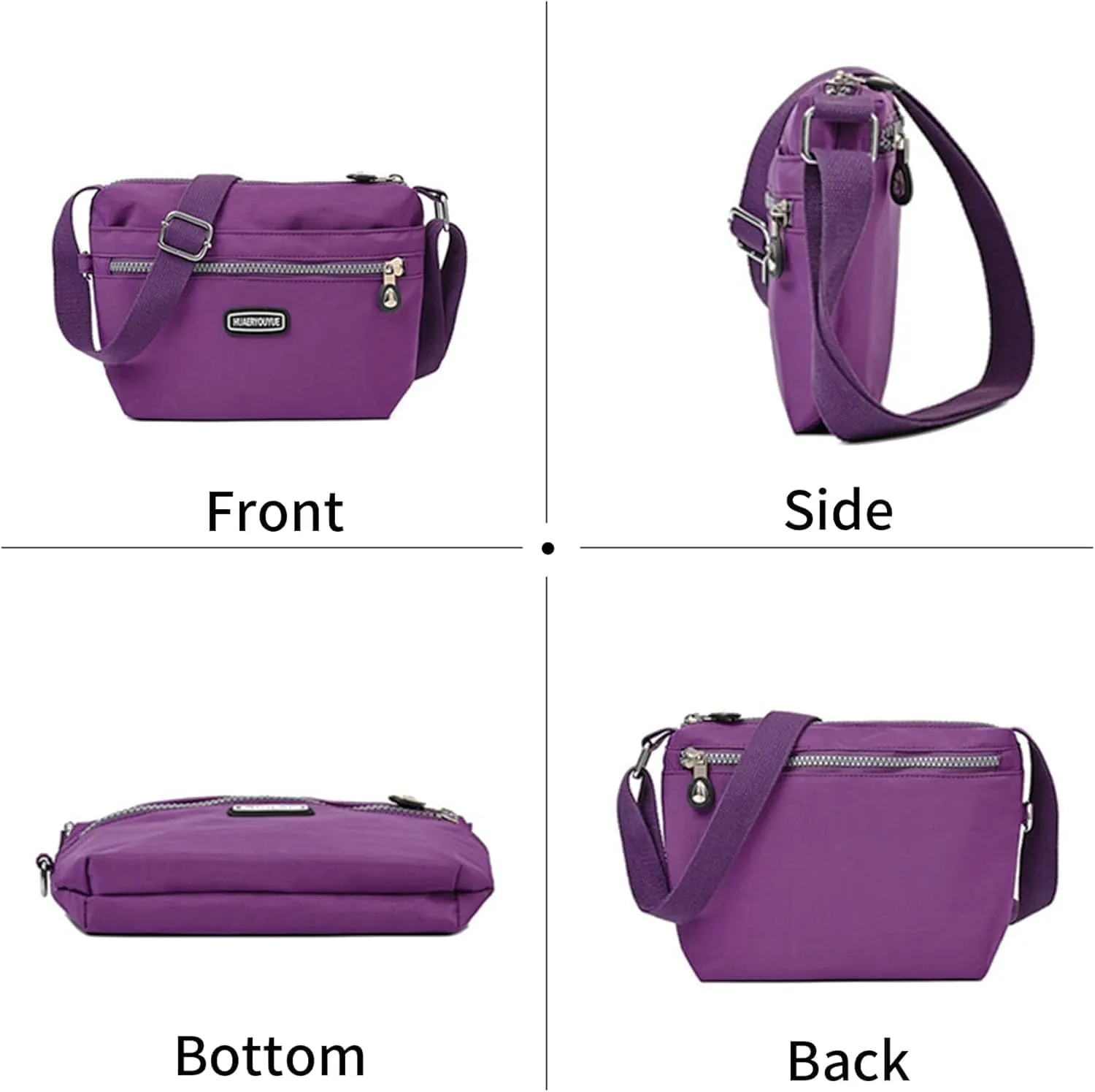Crossbody Bag for Women Waterproof Shoulder Bag Casual Nylon Purse Handbag Lightweight Pocketbooks