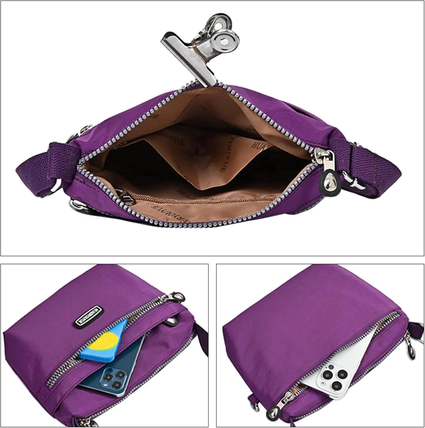 Crossbody Bag for Women Waterproof Shoulder Bag Casual Nylon Purse Handbag Lightweight Pocketbooks