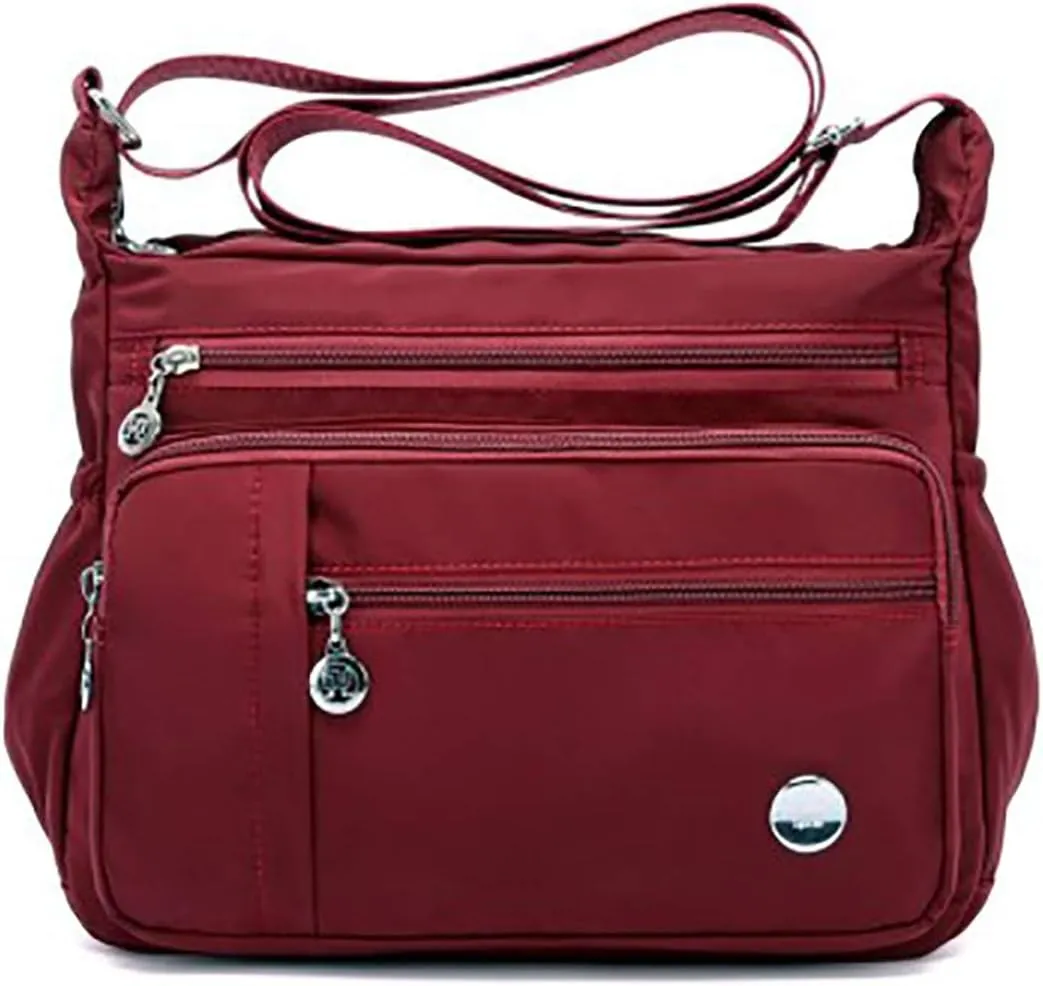 Crossbody Bag for Women Waterproof Shoulder Bag Messenger Bag Casual Nylon Purse Handbag Large