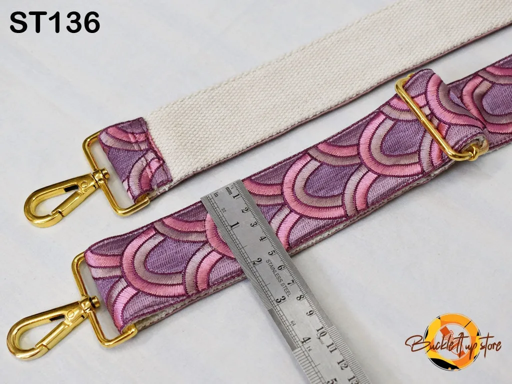 Crossbody Sling Bag Strap for Camera Strap Embroidered Adjustable Handbag Boho Purses Strap Embroidery Replacement Guitar Strap Gift for her