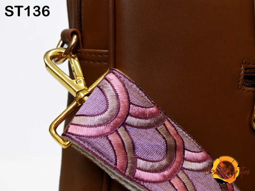 Crossbody Sling Bag Strap for Camera Strap Embroidered Adjustable Handbag Boho Purses Strap Embroidery Replacement Guitar Strap Gift for her