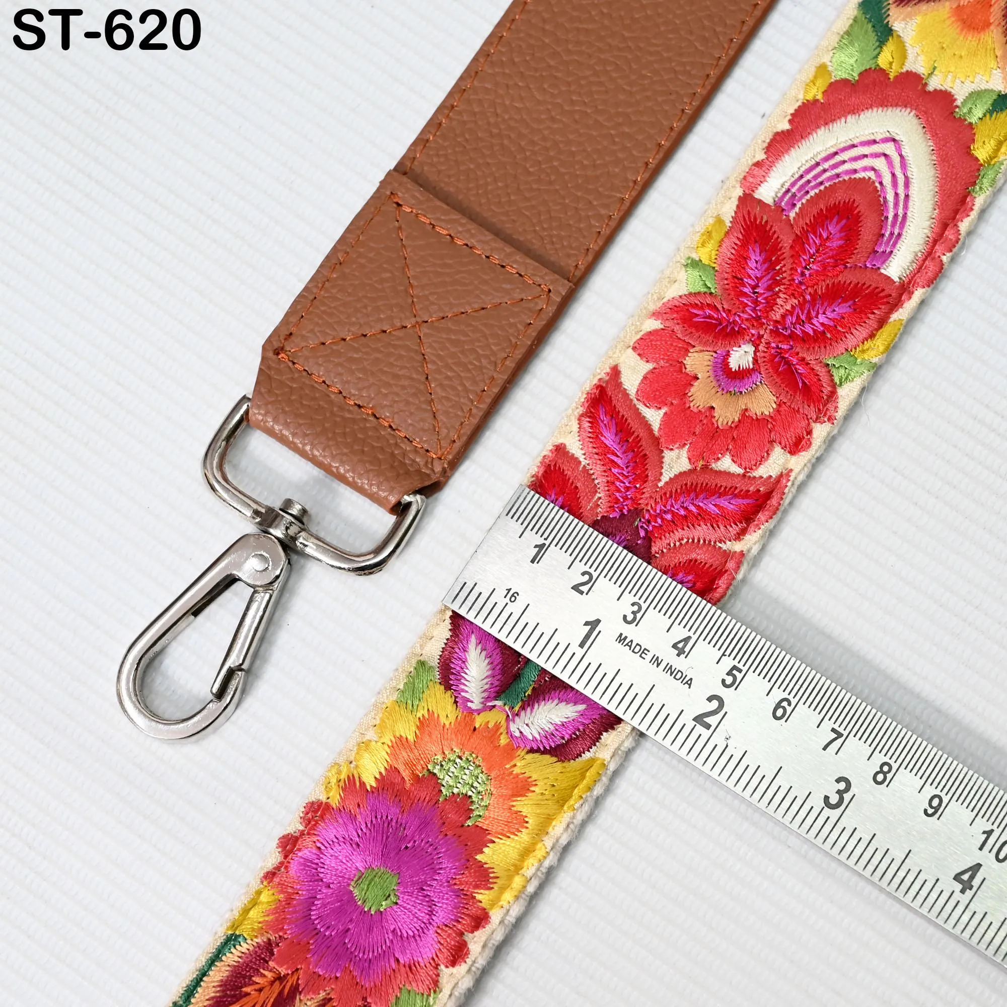 Crossbody Strap Replacement Brown Leather Handbag Boho Messenger Bag Adjustable Strap Purses, Laptop Bags Embroidery Christmas Gift Mother