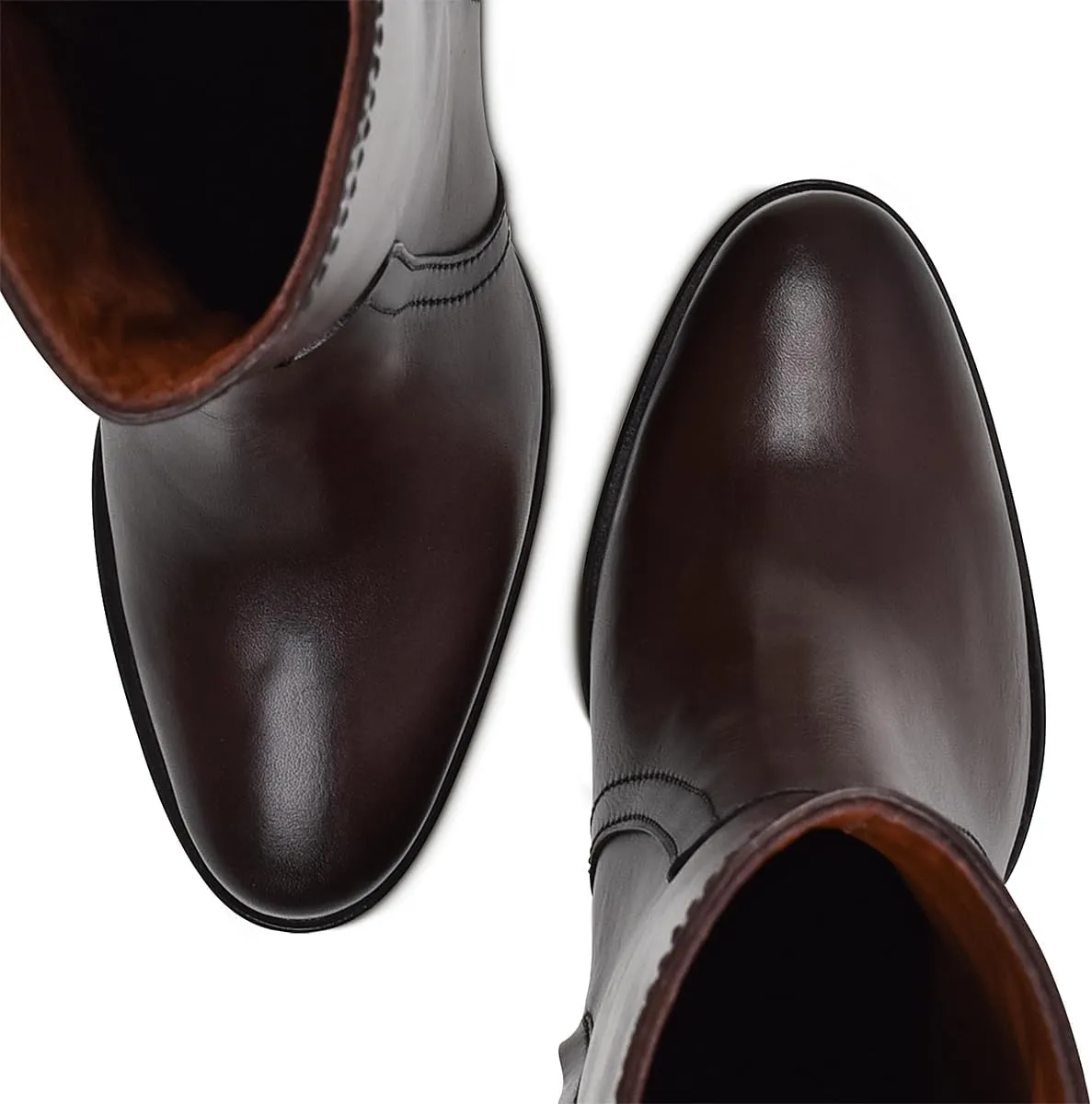 Cuadra FRANCO Women's Brown leather bootie with metallic symbol T32TSTS