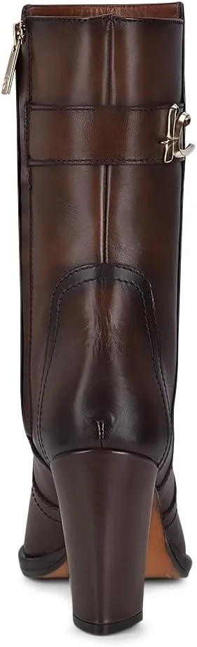 Cuadra FRANCO Women's Brown leather bootie with metallic symbol T32TSTS