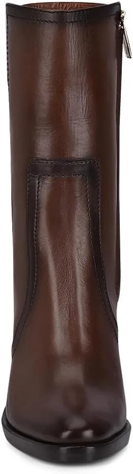 Cuadra FRANCO Women's Brown leather bootie with metallic symbol T32TSTS