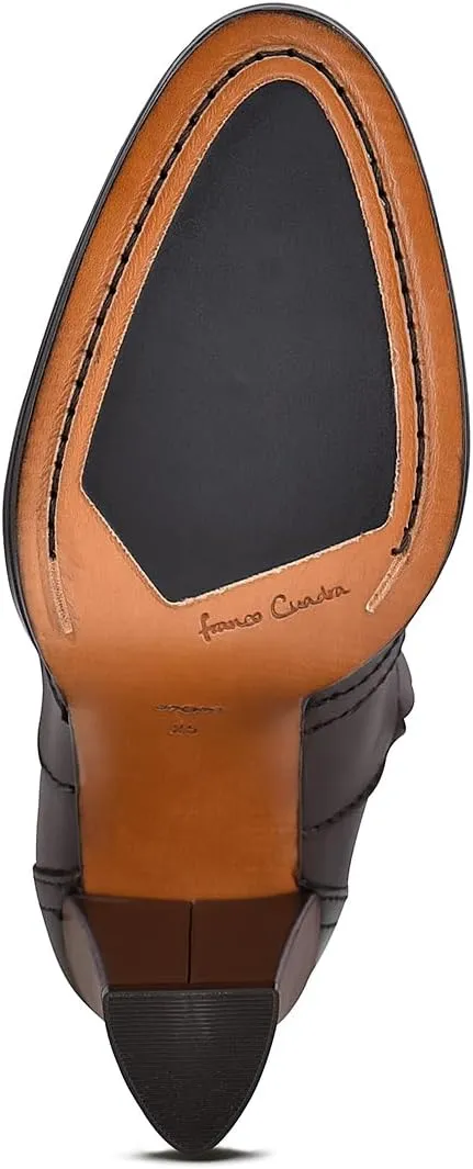 Cuadra FRANCO Women's Brown leather bootie with metallic symbol T32TSTS