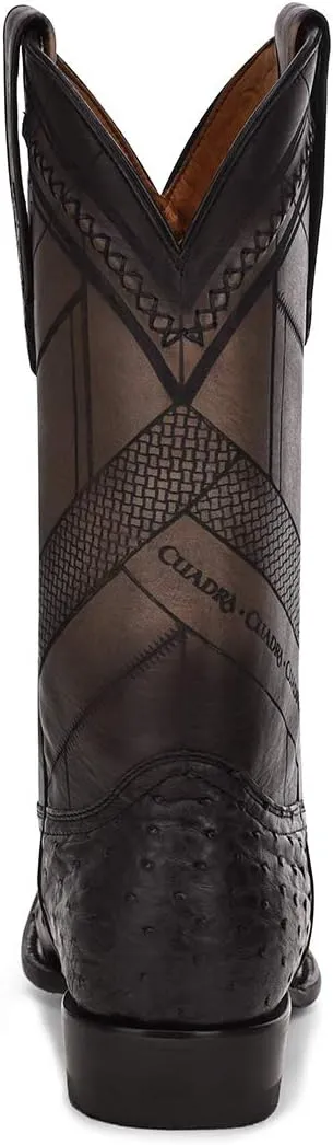 Cuadra Men's Cowboy Boot in Genuine Ostrich Leather and Bovine Leather