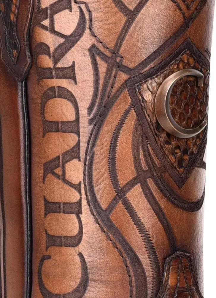 Cuadra Men's Western Boot in Genuine Python Leather, 1J1NPH