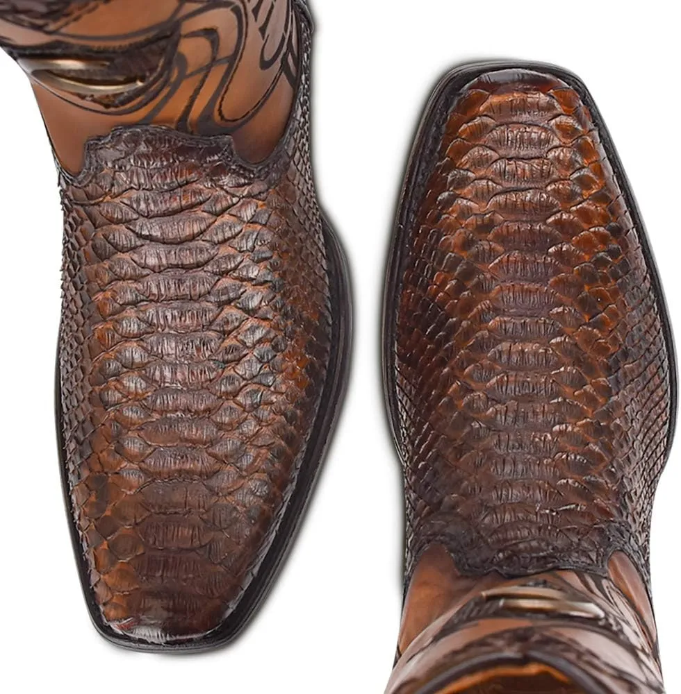 Cuadra Men's Western Boot in Genuine Python Leather, 1J1NPH