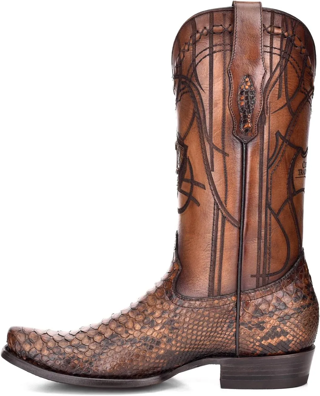 Cuadra Men's Western Boot in Genuine Python Leather, 1J1NPH